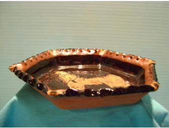 Artist Hand Crafted Glazed Ceramic Leonberger Bowl