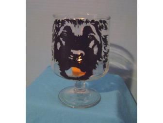 Leonberger Hand Painted Votive Candle
