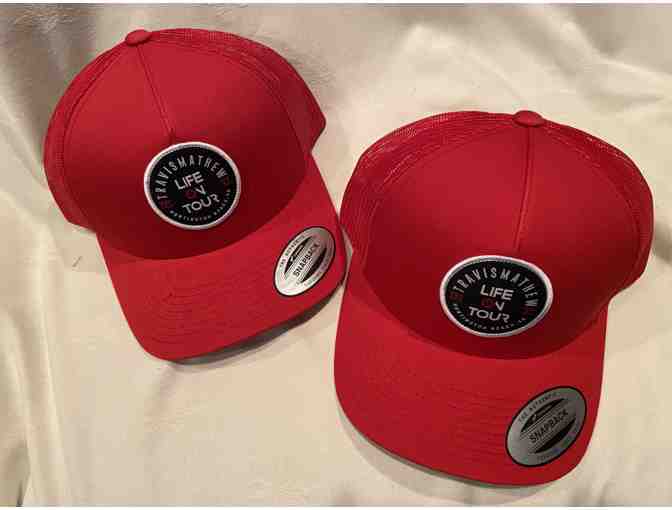 Antigua Golf Shirt and Travis Mathew Hats