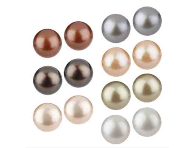 Set of 7 Honora Culturued Freshwater Pearl Sterling Stud Earrings