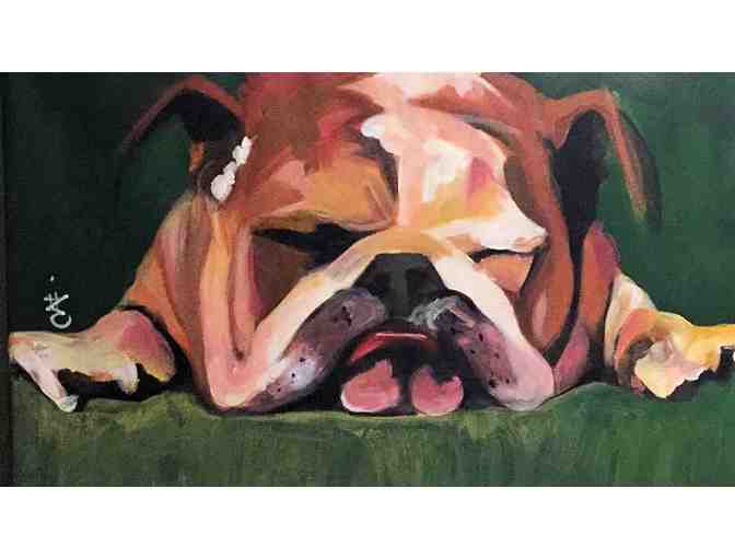 English Bulldog Art - 12x16 Rest for the Weary - Photo 1