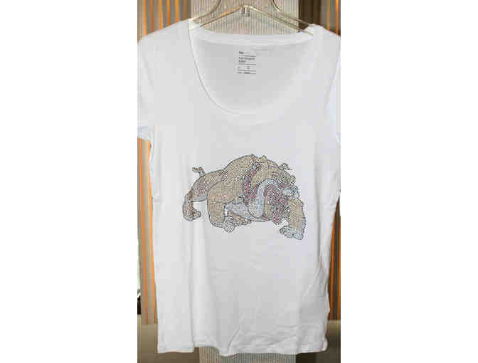 Custom Gap T-Shirt - Rhinestone Bulldog T-shirt - Size M-Tall