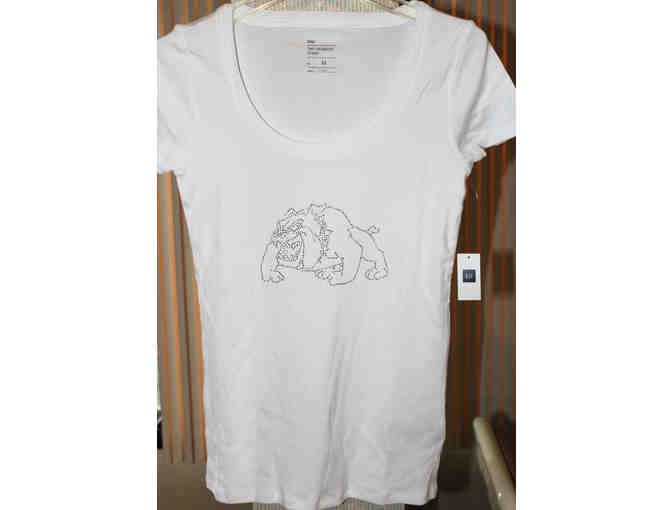 Custom Gap T-Shirt - Rhinestone Bulldog T-shirt - Size Medium