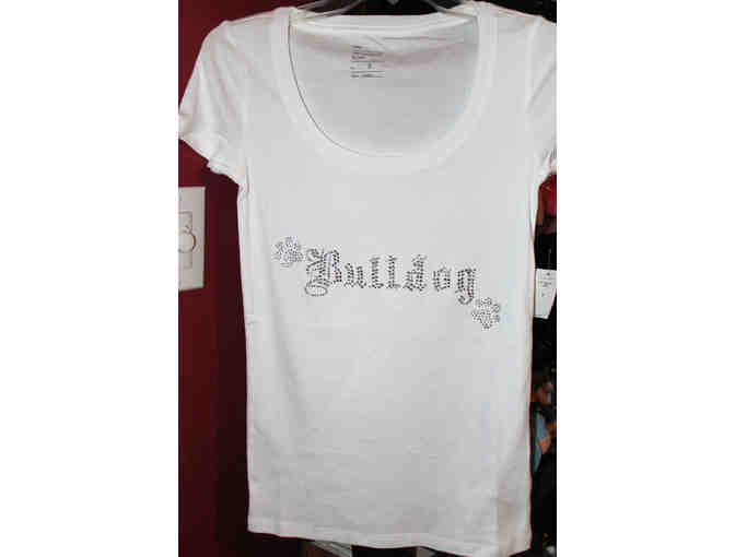 Custom Gap T-Shirt - Rhinestone Bulldog T-shirt - Size Small