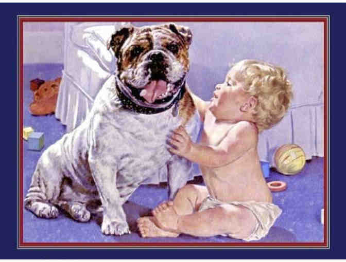 Three Bulldog & Children Prints - Unframed