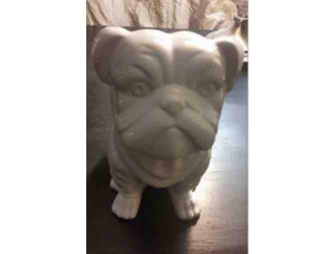 Cute! White ceramic Bulldog