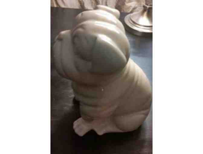 Cute! White ceramic Bulldog
