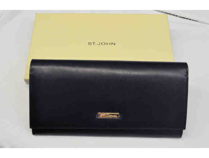 St. John Leather Clutch - New in Box