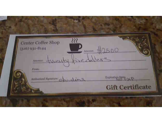 Center Coffee Shop Gift Certificate $25