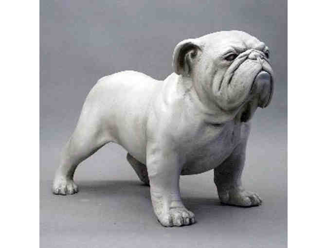 A Howard Stern Signed Bulldog Statue