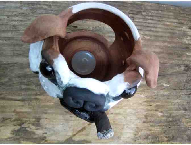 English Bulldog Pottery Candle Burner