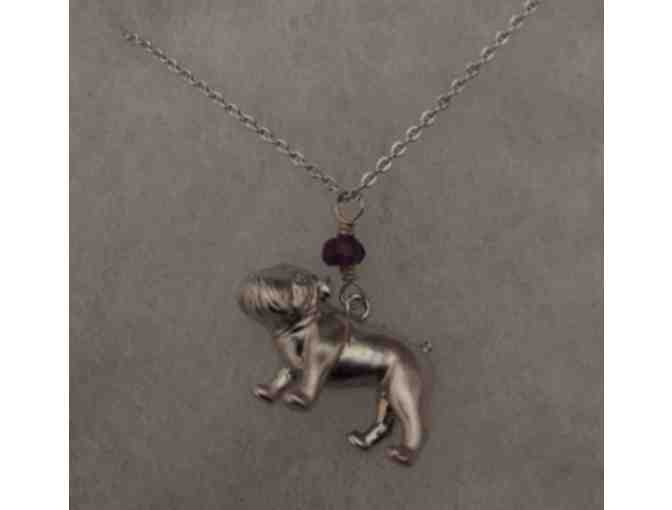 Sterling bulldog necklace