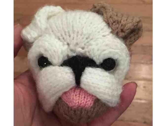 Hand knitted Christmas Ornaments Collection of Bulldogs