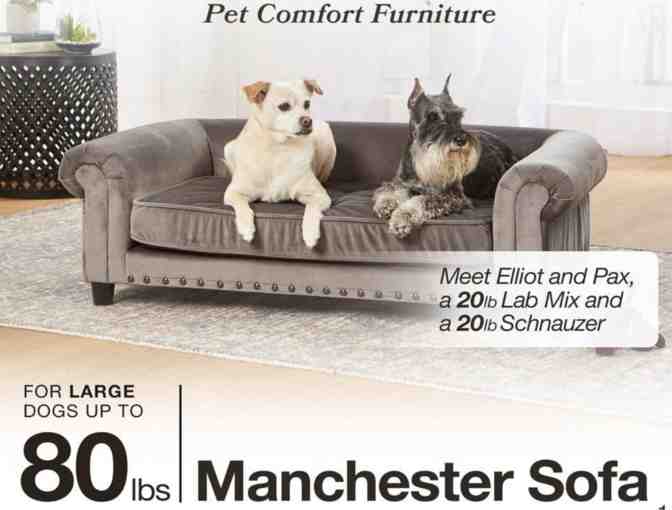 Enchanted Home Pet Grey Velvet Manchester Pet Sofa