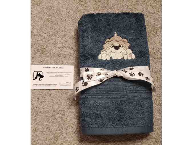 Playful Bulldog Hand Towel