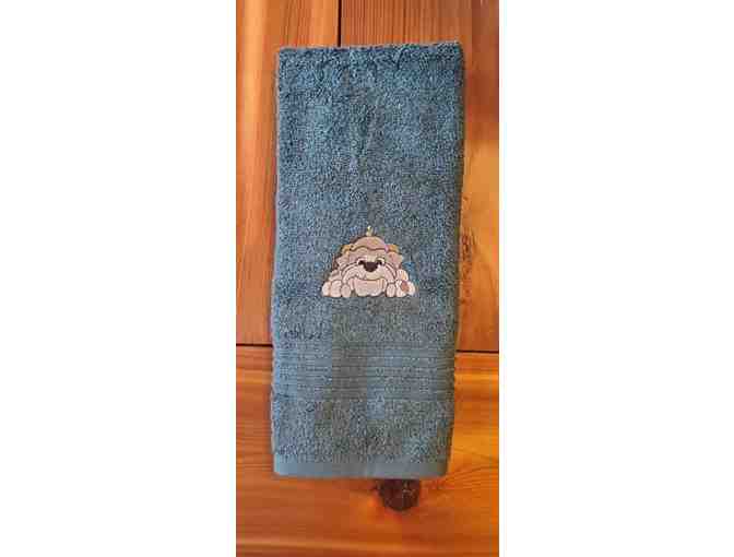 Playful Bulldog Hand Towel