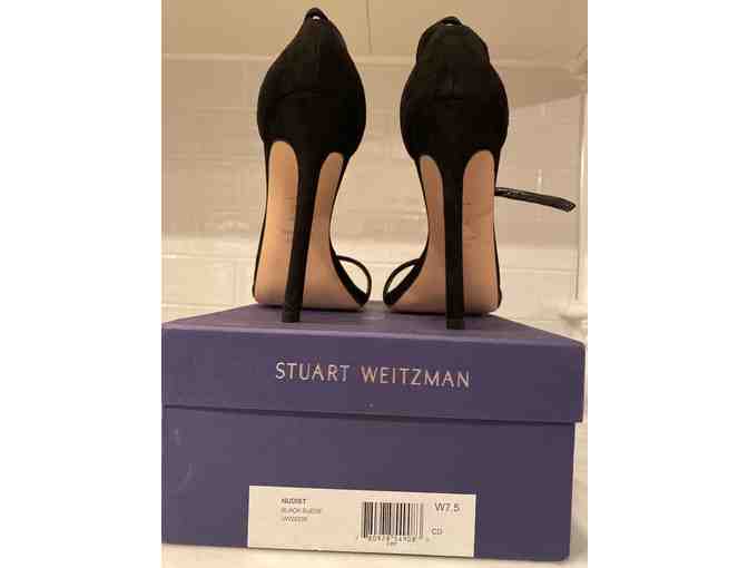 Stuart Weitzman  - THE NUDIST SANDAL - Size 7.5W - Black Suede