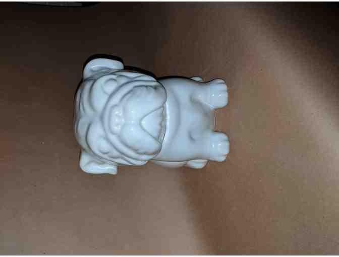 Ceramic Bulldog pup treat jar