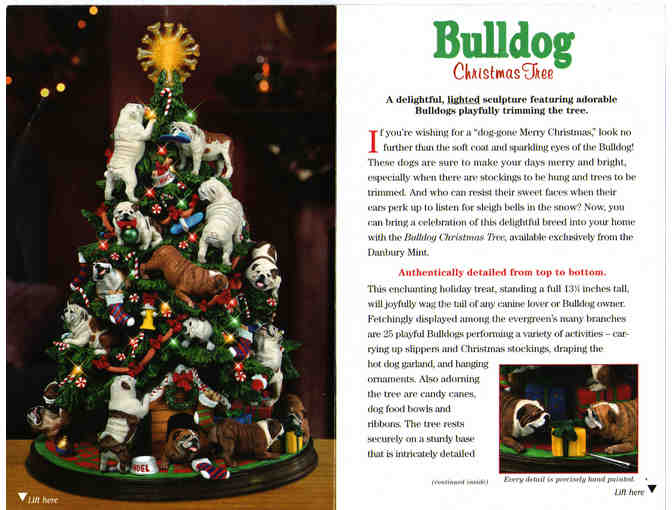 A very RARE Danbury Mint BULLDOG Christmas Tree! RAFFLE! - Photo 4