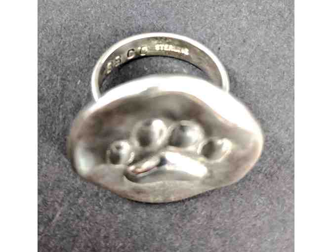 The Sleeping Bear Co. Sterling Silver Paw Print Ring