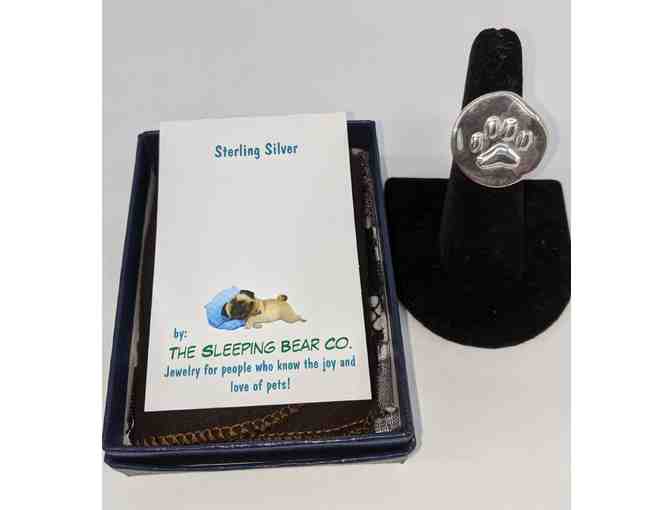 The Sleeping Bear Co. Sterling Silver Paw Print Ring