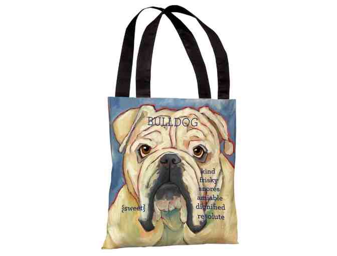 Adorabull Bulldog Canvas Tote Bag by Ursula Dodge