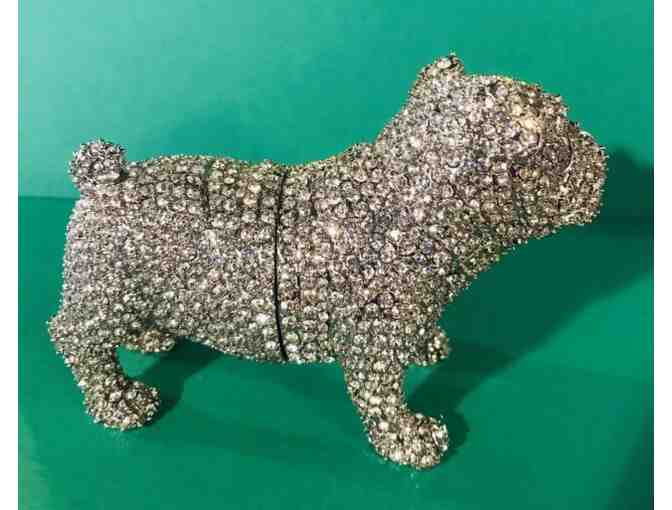 Fabulous Jeweled Bulldog Trinket Box