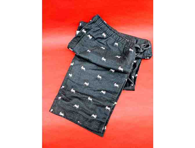 The Gap Santa Bulldog Grey Flannel Sleep Pants, Men's Large