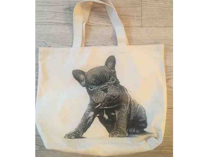 Cookin' with my Frenchie Apron and Frenchie Tote