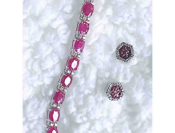 #30 Ruby and Diamond Bracelet with Matching Earrings!