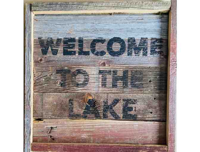 #41 "Welcome to the Lake" Rustic Wood Sign - Photo 1