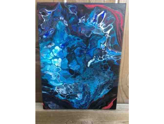 Abstract Acrylic Pour on Canvas - Photo 1