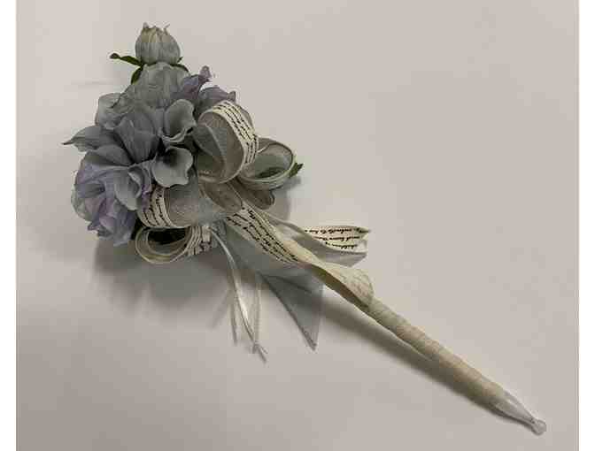 Wrapped Pen with Peony & Bud
