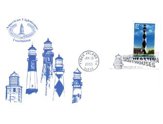 Special lighthouse envelopes, stamps, and cancellations