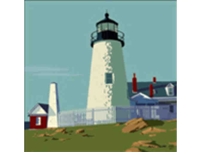 Iconic Maine Lights - Set of 4 Alan Claude Art Prints