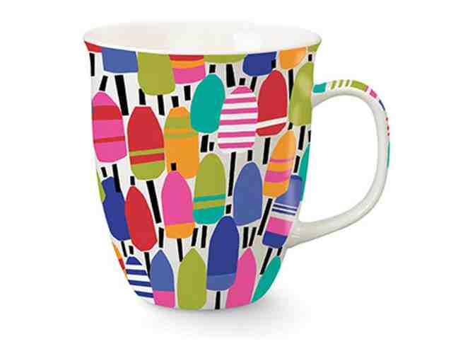 Set of 4 Harbor Mugs Featuring Colorful Buoys