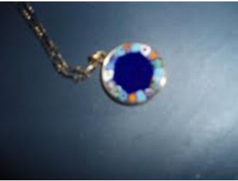 Vintage Murano Glass Magen David Necklace