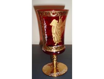 Murano Glass Ruby Red Kiddush Cup