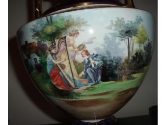 Victorian Porcelain Urn with Lid