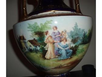 Victorian Porcelain Urn with Lid