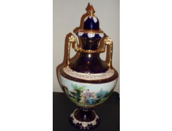 Victorian Porcelain Urn with Lid