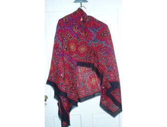 Vintage Wool Challis Shawl