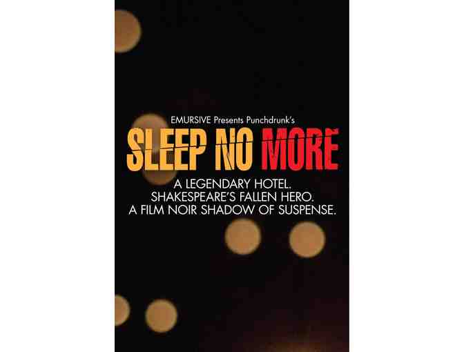 Sleep No More: Two VIP Tickets