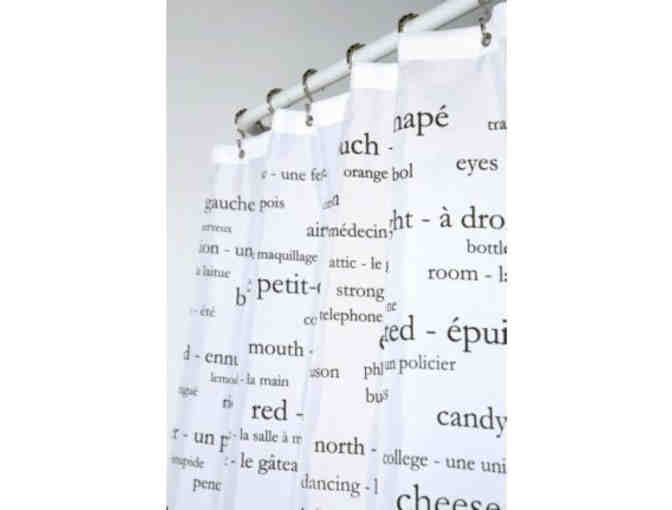 French shower curtain from The Intuitive Learning Company