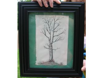 Ink Art Drawing of Tree