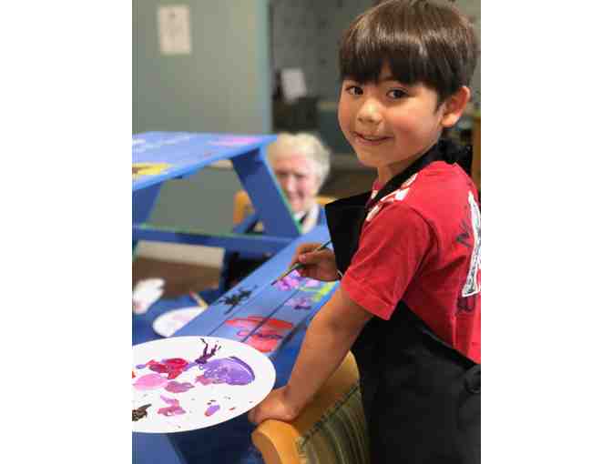 Children's Picnic Table Collaboratively Painted by the Children and the Grands!