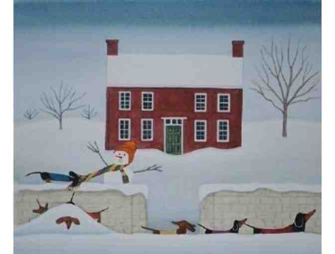 Cindi Lynch Watercolor Folk Art Dachshund Assorted Holiday Christmas Cards Set of 12