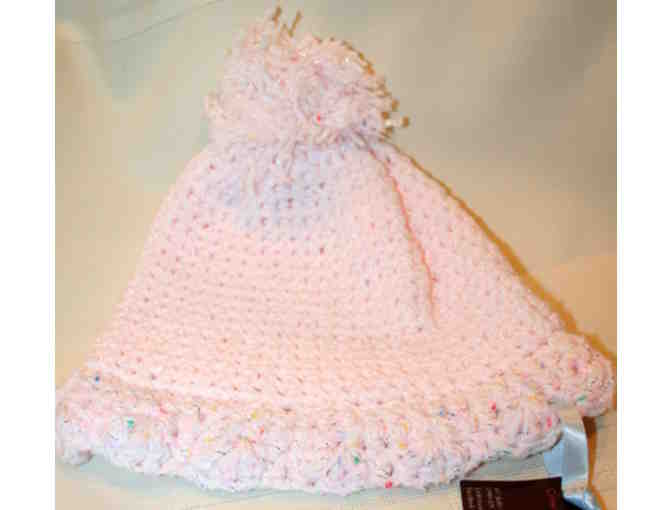 Angel Bunny Pink Hand Crocheted Ski Cap / Hat for Winter