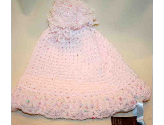 Angel Bunny Pink Hand Crocheted Ski Cap / Hat for Winter