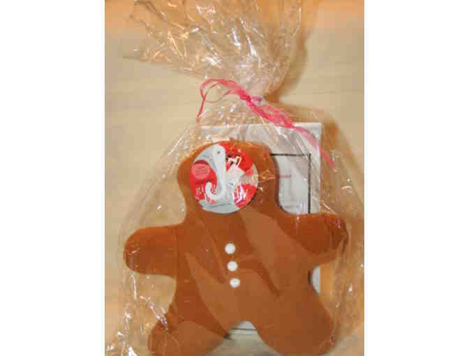 Gingerbread Themed Dog Gift Basket Including Toy and Cookies